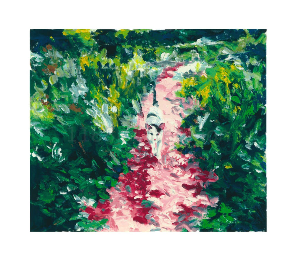 横尾忠則《桜の道》2025年 シルクスクリーン版画シート
