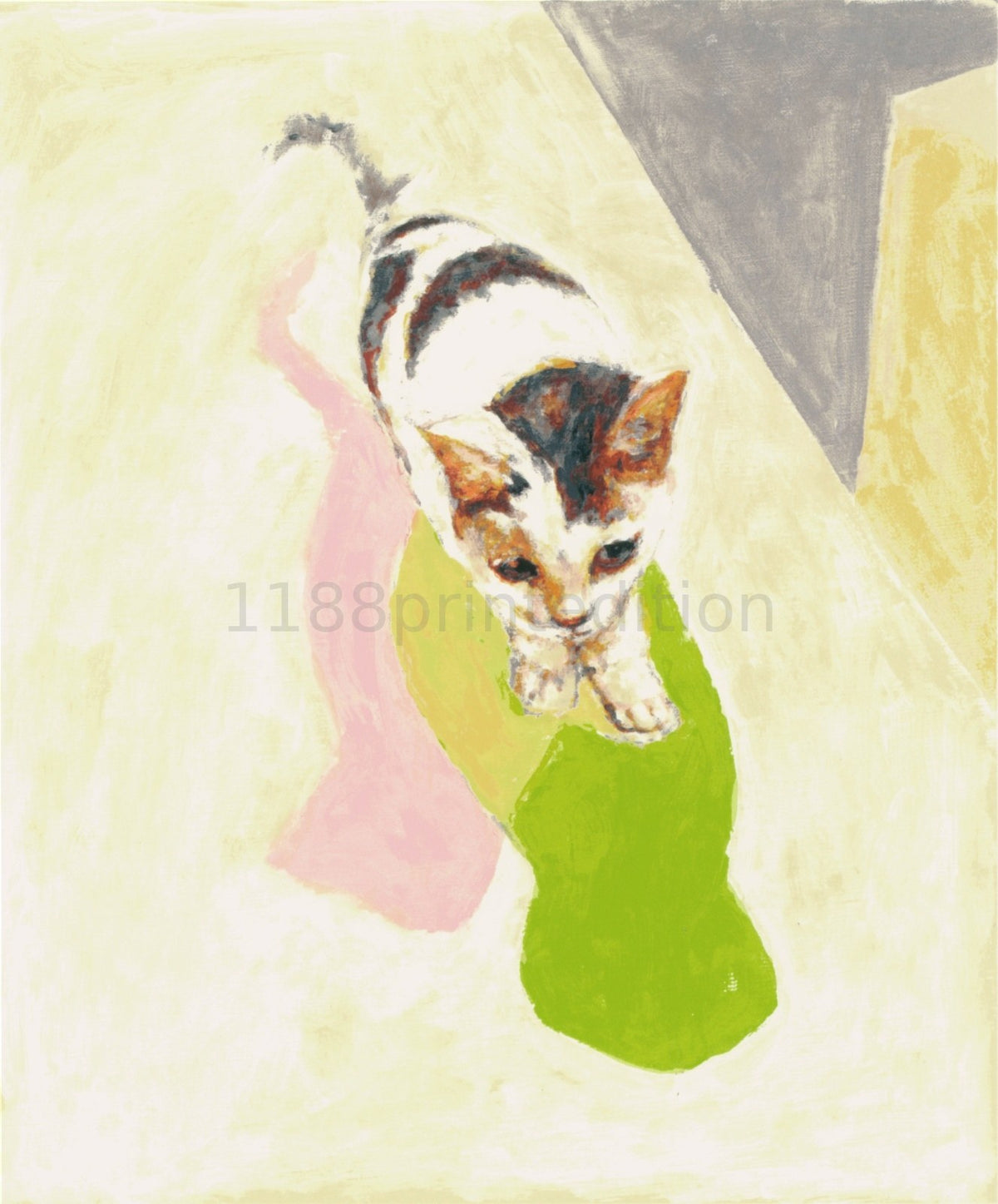 横尾忠則《風呂場へ》2025年 シルクスクリーン版画シート